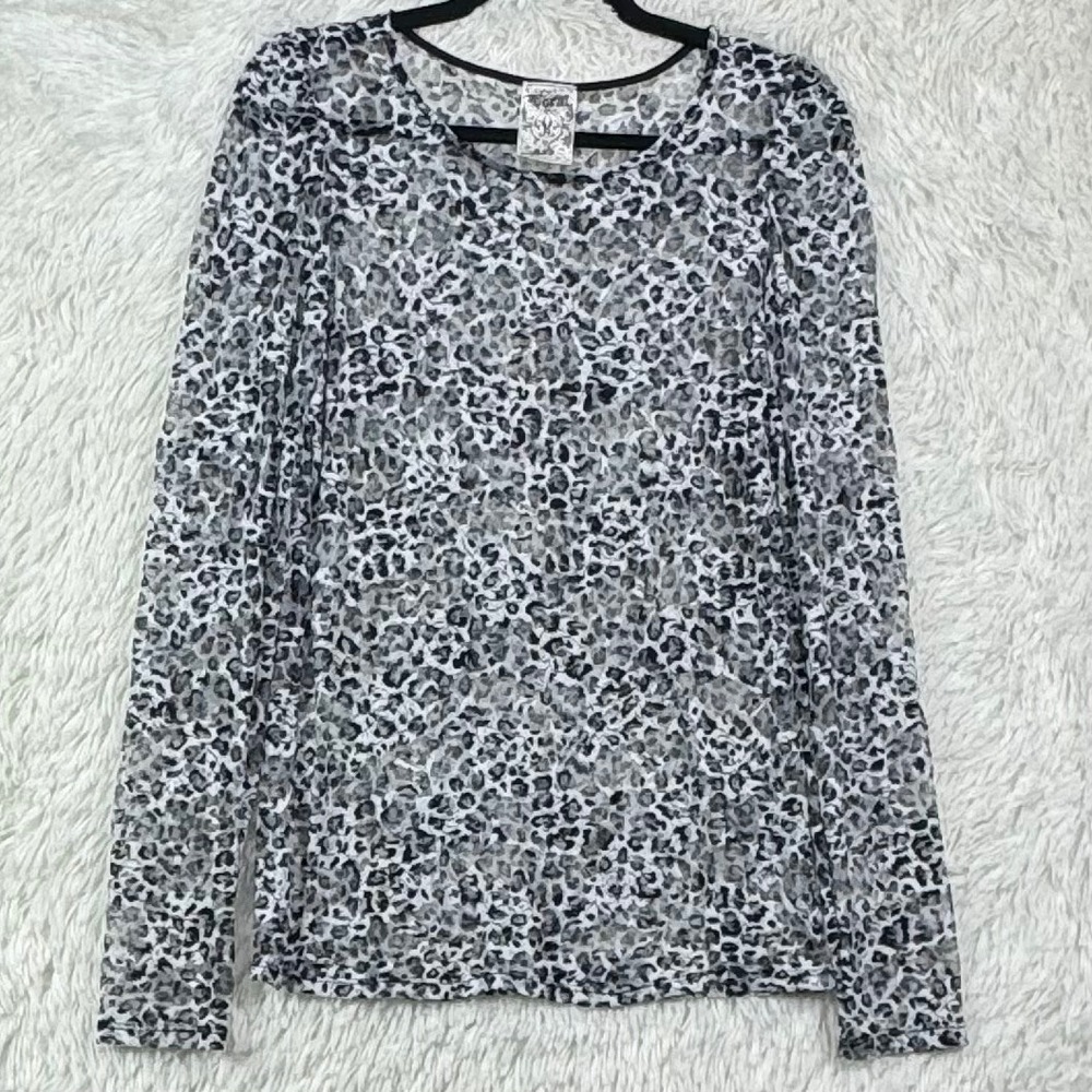 Vintage Y2K Vocal Animal Print Lace Top NWT Small